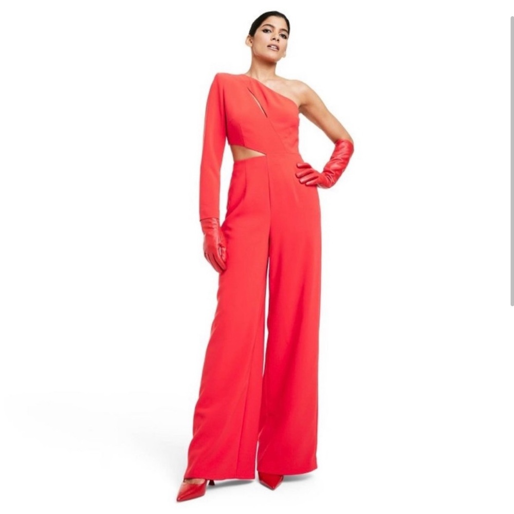 Sergio Hudson One Shoulder Jump Suit